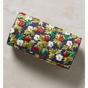 Anthropologie Strawberry Clutch